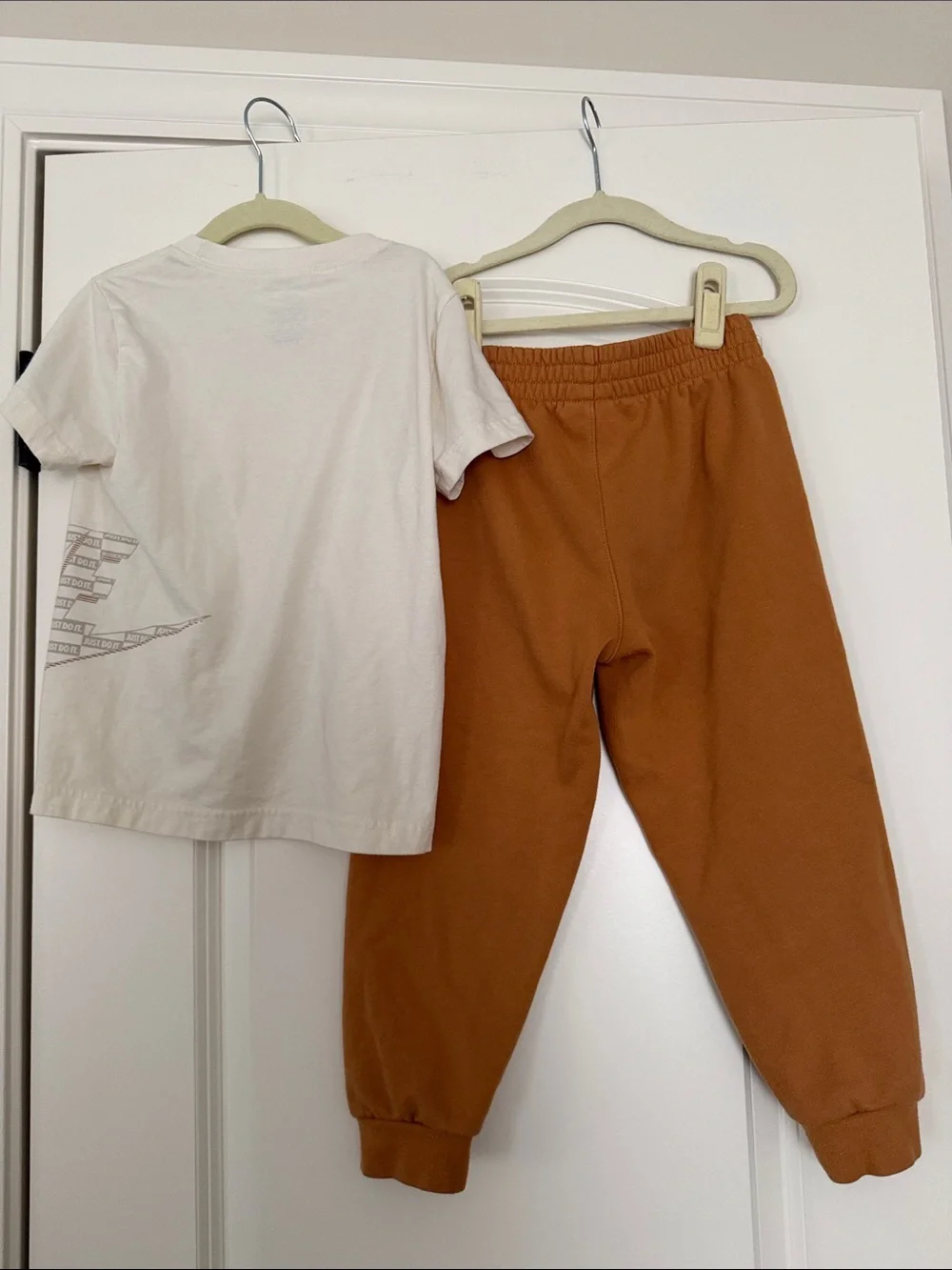 Nike | (6) White Tee and Brown Joggers Kids Set